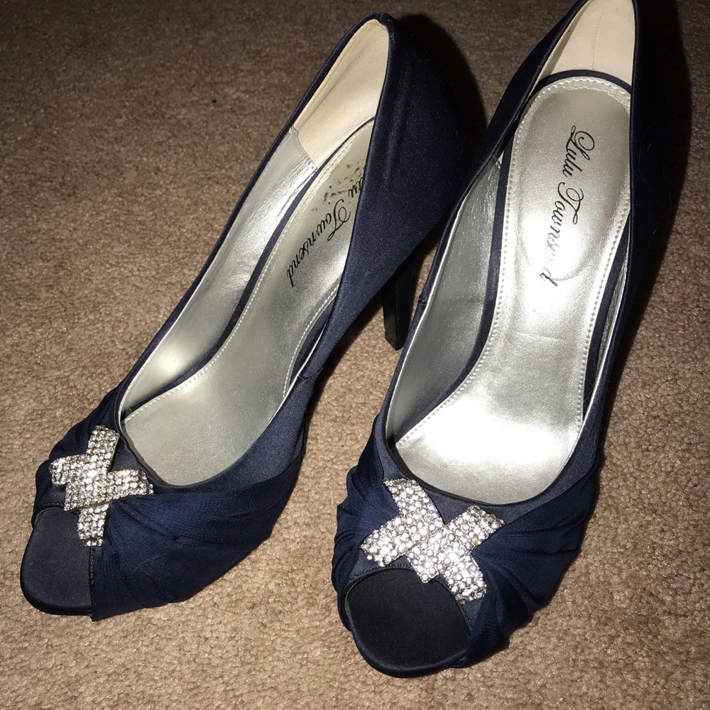 Lulu Townsend Navy Blue Heels